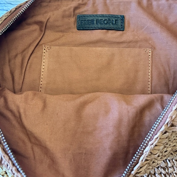 NWT Free People Santorini Straw Tote Bag Neutral Mix - Picture 7 of 7